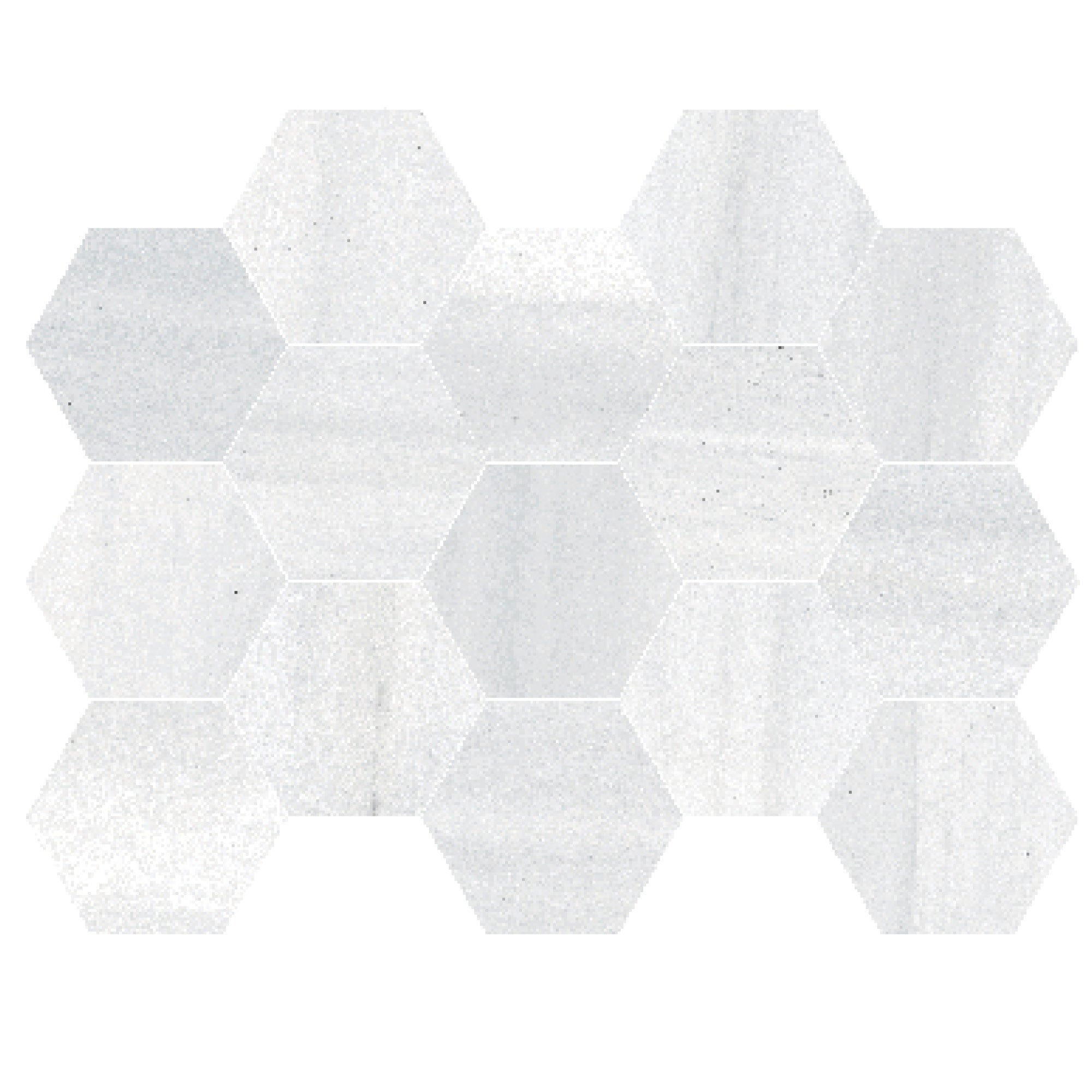 Happy Floors Macael Hexagon 10" x 14" Porcelain Mosaic