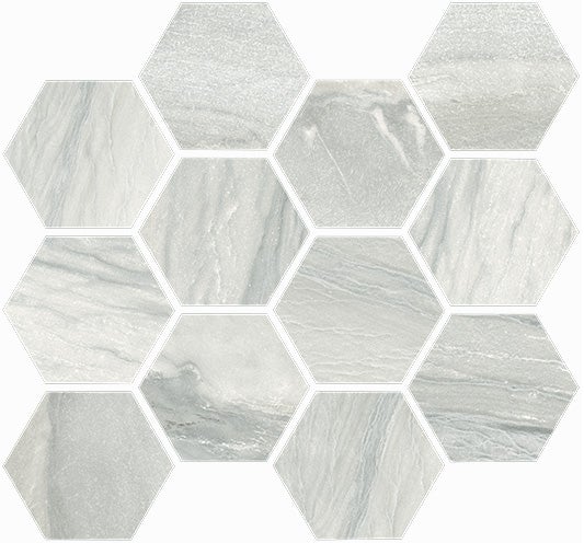 Happy Floors Macaubas Hexagon 12" x 14" Porcelain Mosaic