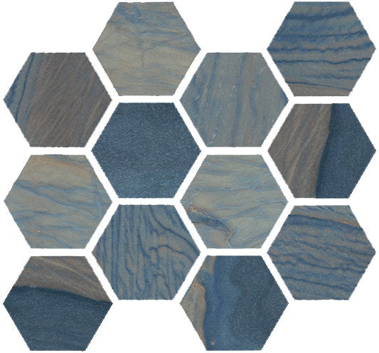 Happy Floors Macaubas Hexagon 12" x 14" Porcelain Mosaic