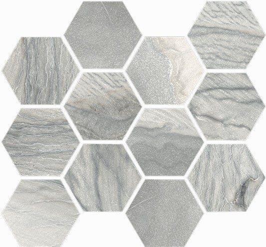 Happy Floors Macaubas Hexagon 12" x 14" Porcelain Mosaic