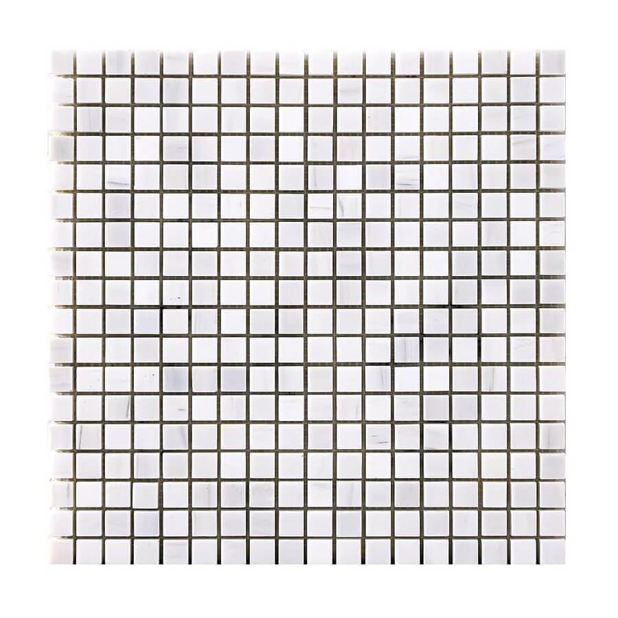 Happy Floors Mosaic 5/8 x 5/8 12" x 12" Stone & Glass Mosaic (Closeout)