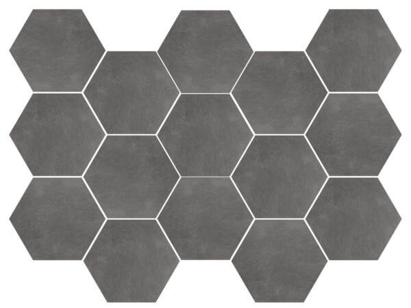 Happy Floors Newton Hexagon 10" x 14" Porcelain Mosaic