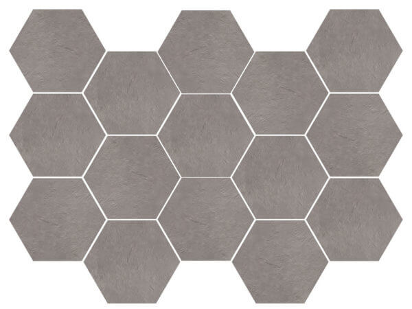 Happy Floors Newton Hexagon 10" x 14" Porcelain Mosaic