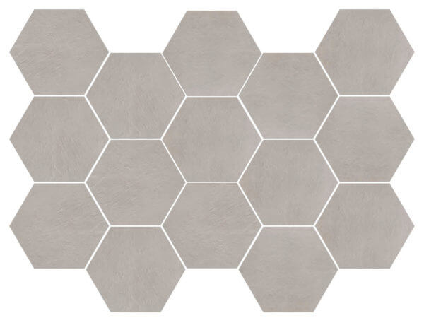 Happy Floors Newton Hexagon 10" x 14" Porcelain Mosaic