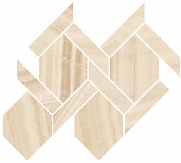Happy Floors Onyx Rope 13" x 14.5" Porcelain Mosaic (Closeout)