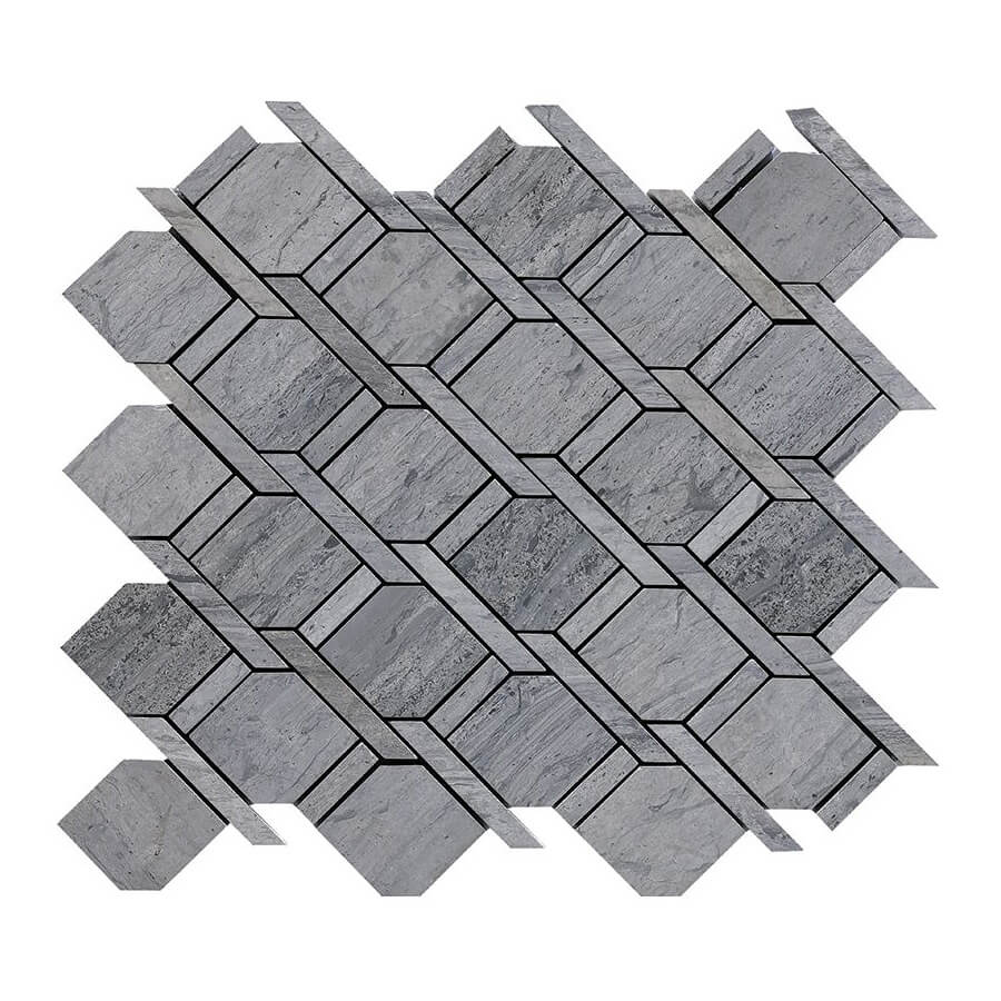 Happy Floors Rope 11" x 12" Stone & Glass Mosaic (Closeout)