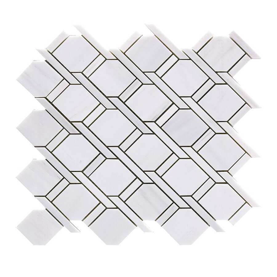 Happy Floors Rope 11" x 12" Stone & Glass Mosaic (Closeout)