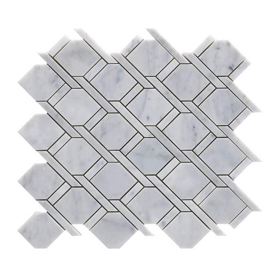 Happy Floors Rope 11" x 12" Stone & Glass Mosaic (Closeout)