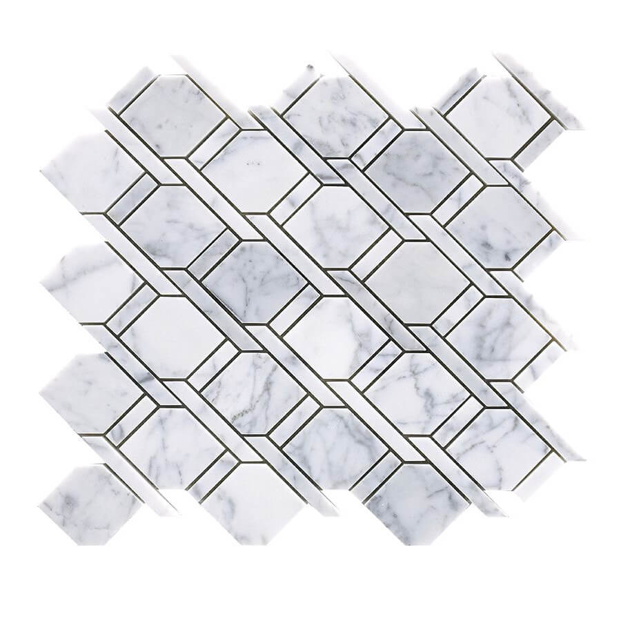 Happy Floors Rope 11" x 12" Stone & Glass Mosaic (Closeout)