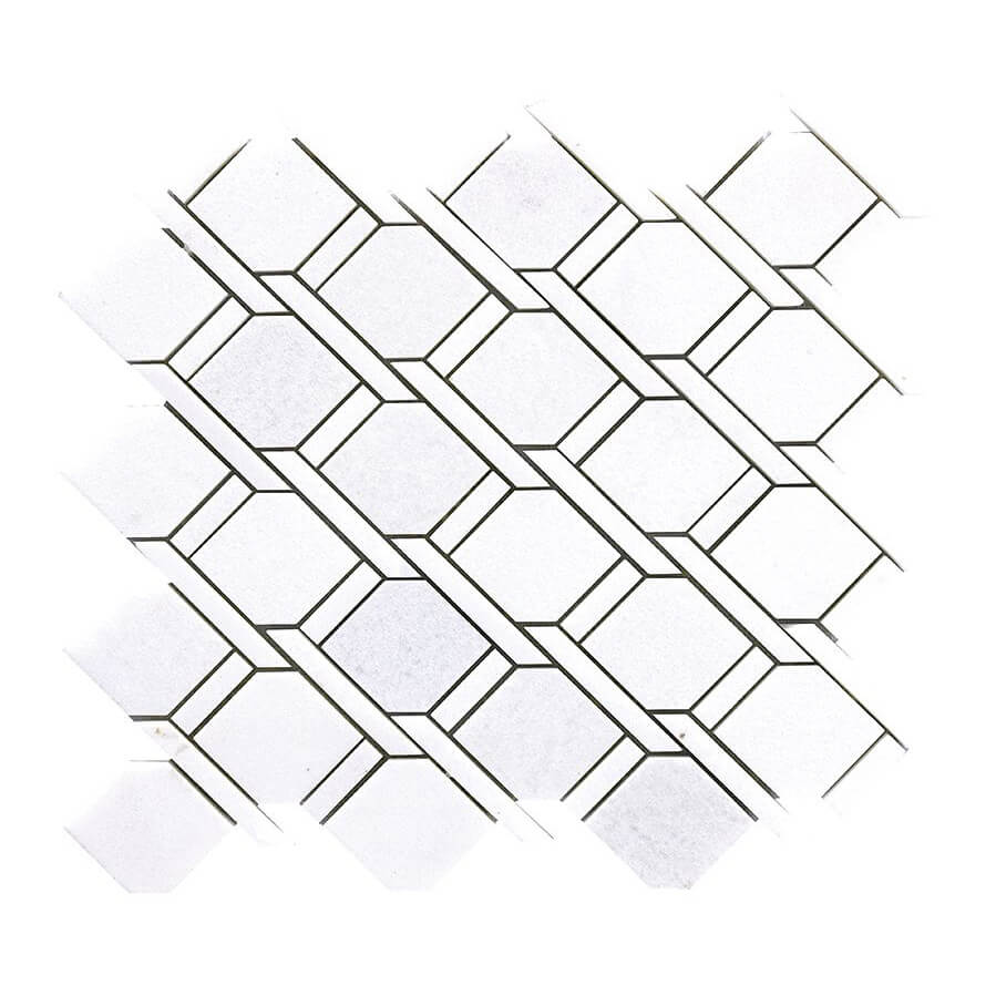 Happy Floors Rope 11" x 12" Stone & Glass Mosaic (Closeout)