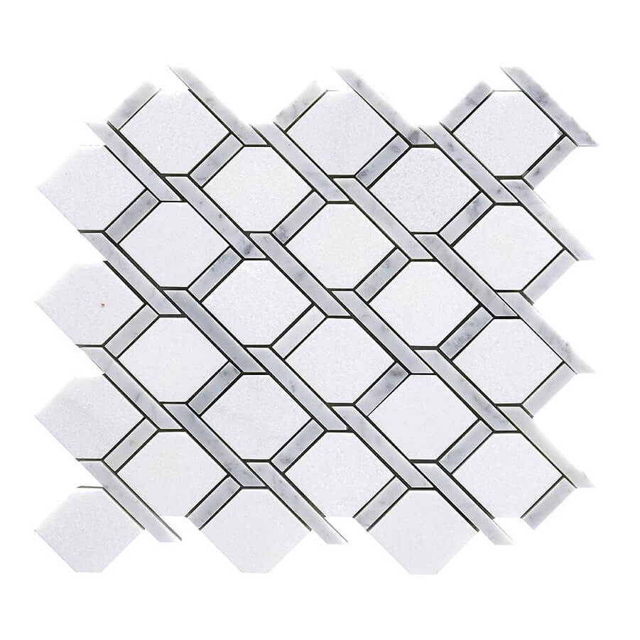Happy Floors Rope 11" x 12" Stone & Glass Mosaic (Closeout)