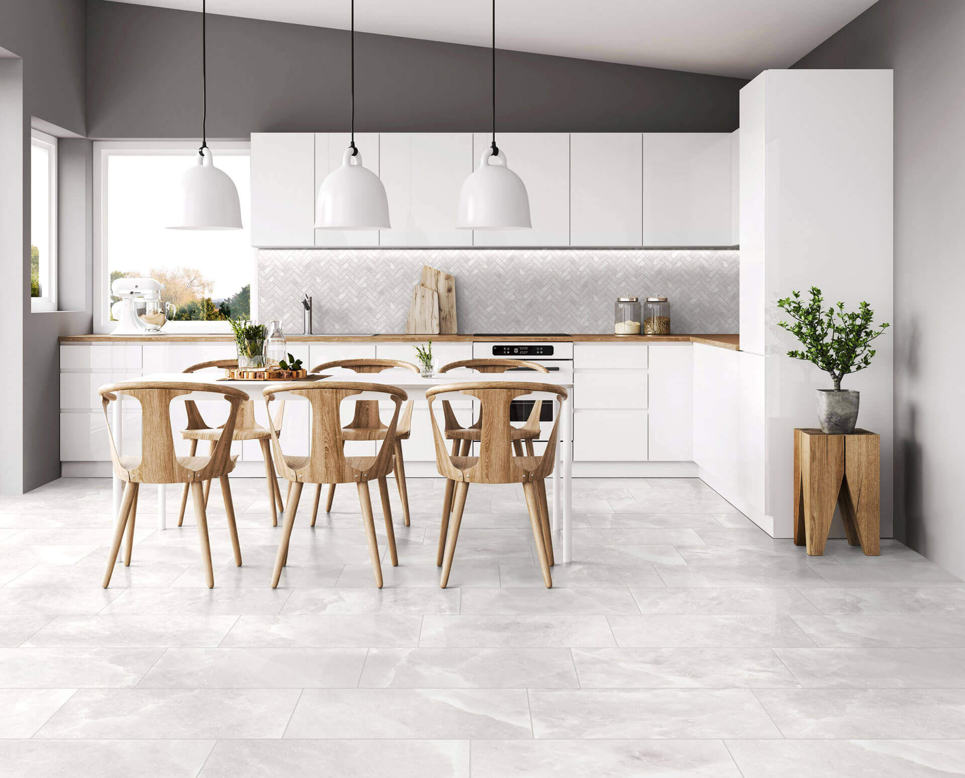 Happy Floors Salt Stone 12" x 24" Porcelain Tile
