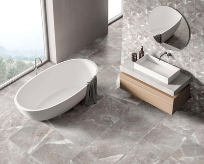 Happy Floors Salt Stone Hexagon 12" x 14" Porcelain Mosaic