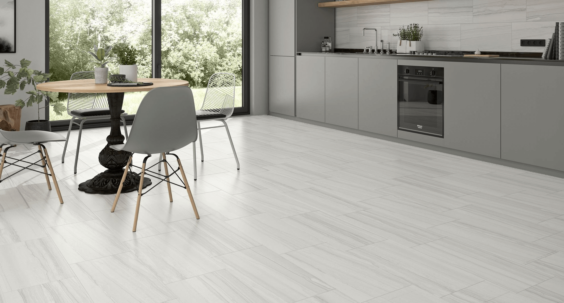 Happy Floors Silver 12" x 24" Porcelain Tile (Closeout)