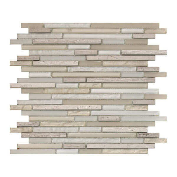 Happy Floors SoBe Sticks 12" x 12" Stone & Glass Mosaic (Closeout)