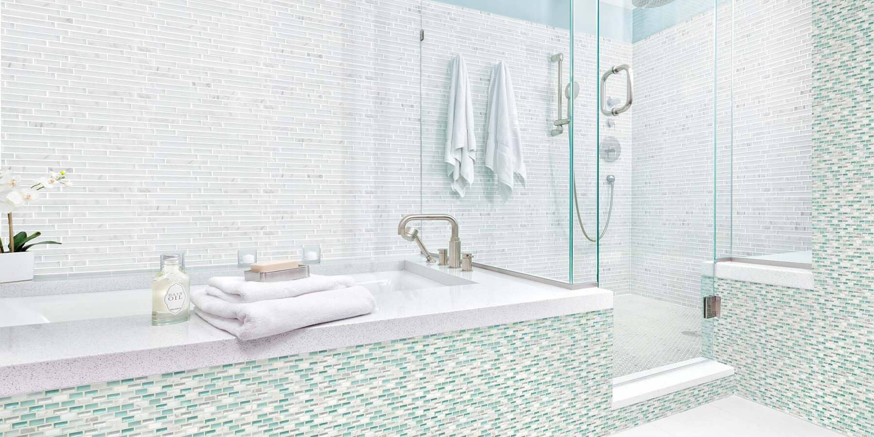 Happy Floors SoBe Sticks 12" x 12" Stone & Glass Mosaic (Closeout)