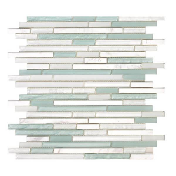 Happy Floors SoBe Sticks 12" x 12" Stone & Glass Mosaic (Closeout)