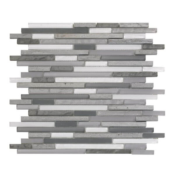 Happy Floors SoBe Sticks 12" x 12" Stone & Glass Mosaic (Closeout)