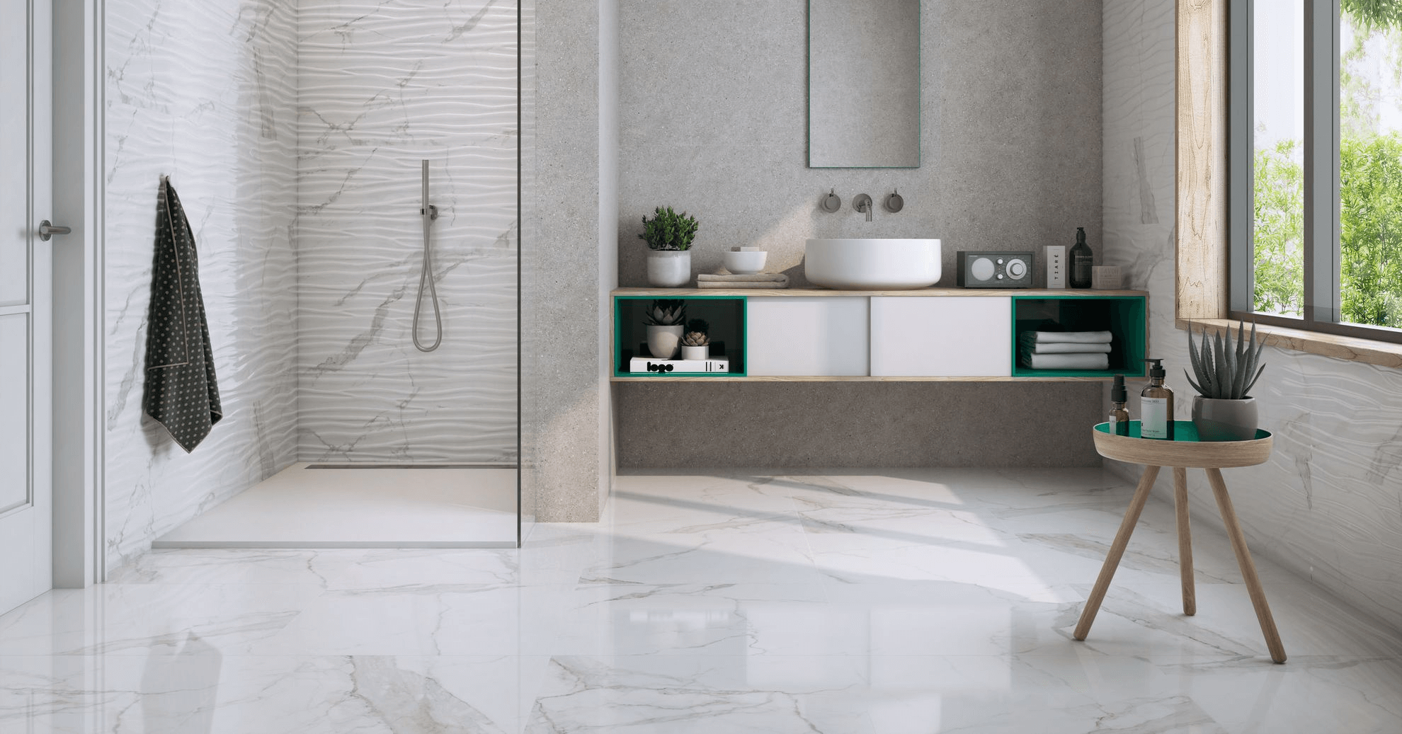 Happy Floors Statuario 12" x 36" Porcelain Tile