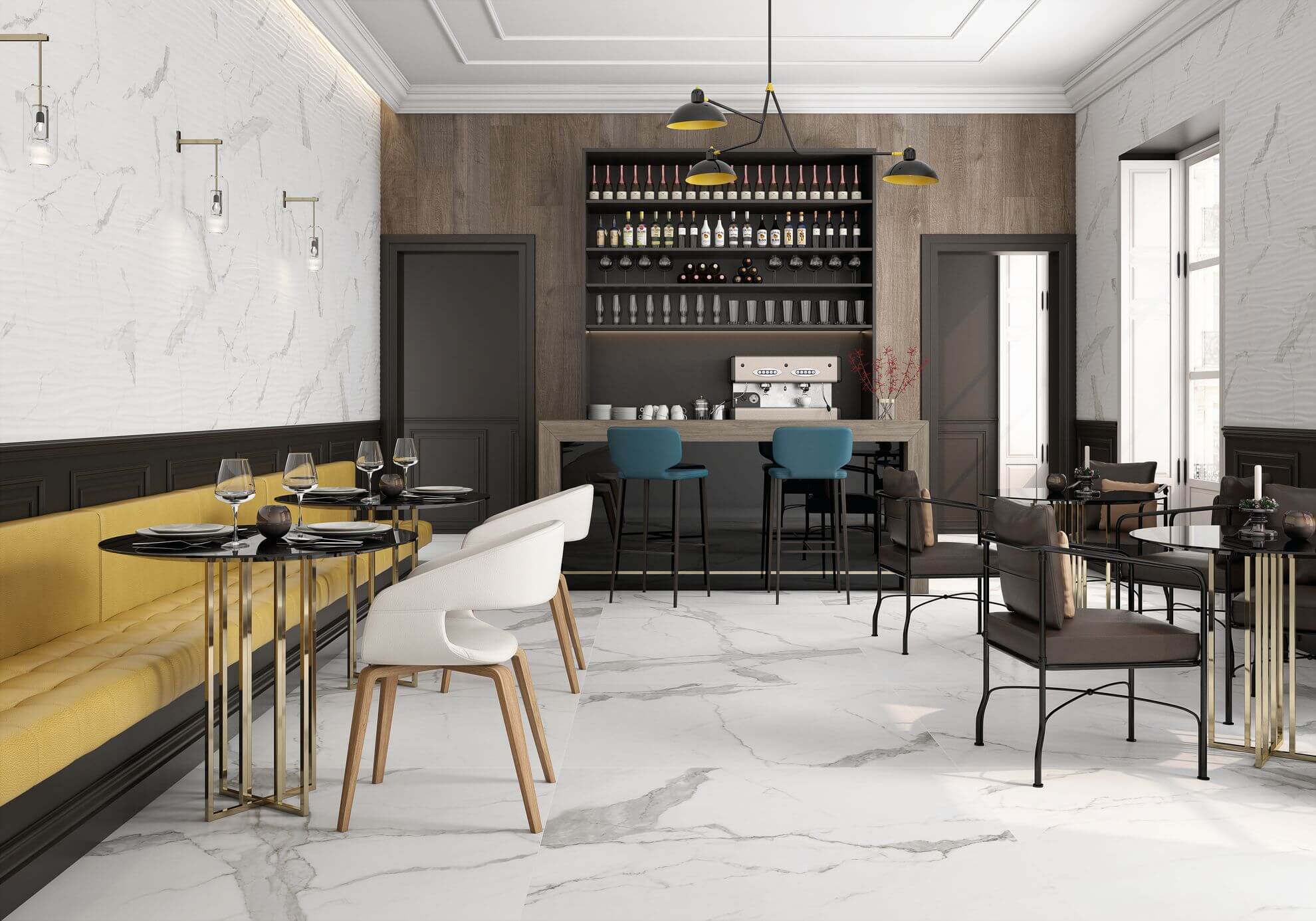 Happy Floors Statuario 24" x 24" Porcelain Tile