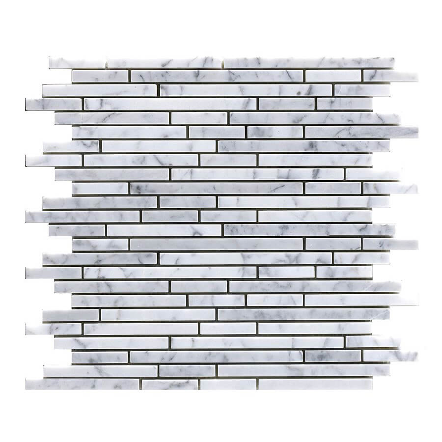 Happy Floors Sticks 11.3" x 11.7" Stone & Glass Mosaic (Closeout)