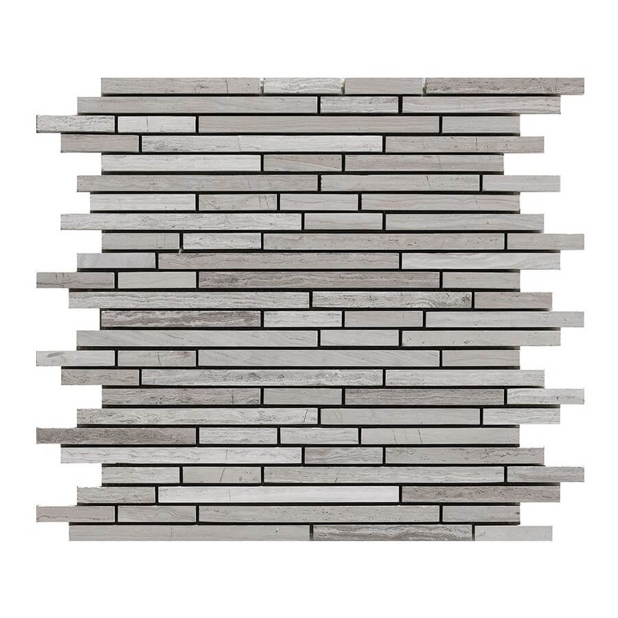 Happy Floors Sticks 11.3" x 11.7" Stone & Glass Mosaic (Closeout)