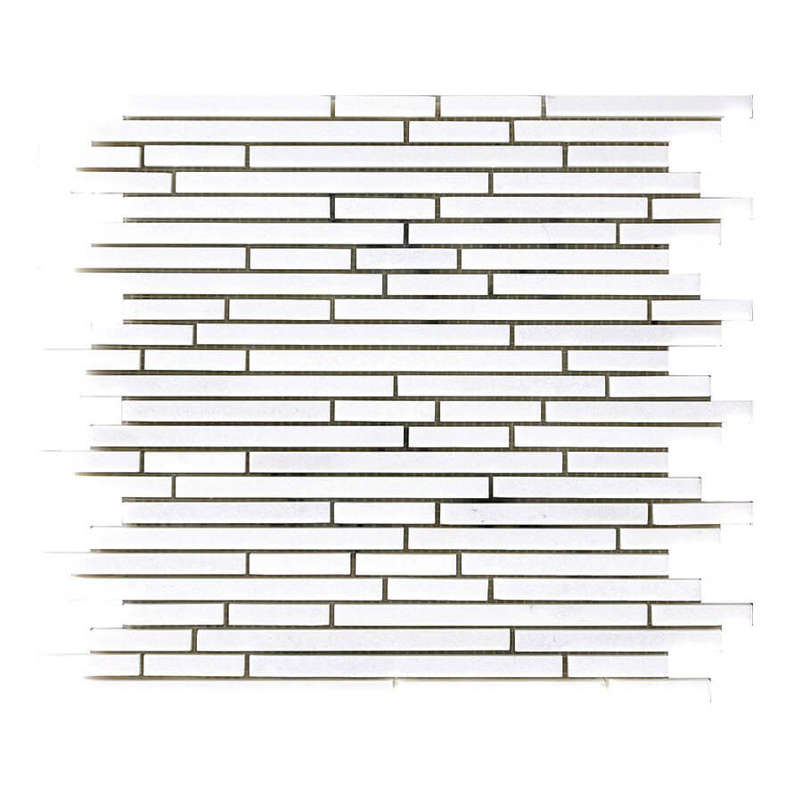 Happy Floors Sticks 11.3" x 11.7" Stone & Glass Mosaic (Closeout)