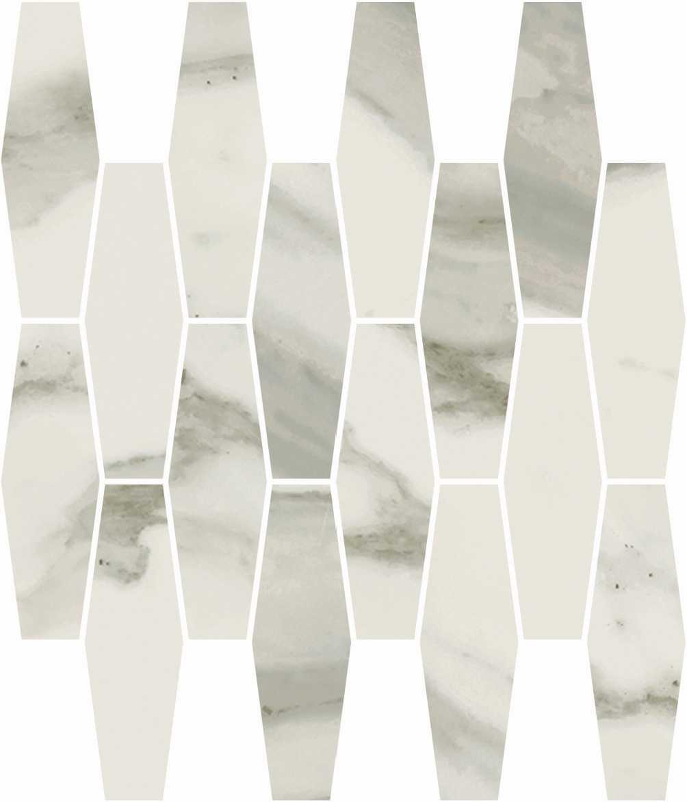 Happy Floors Stratus Elongated Hexagon 12" x 12" Porcelain Mosaic