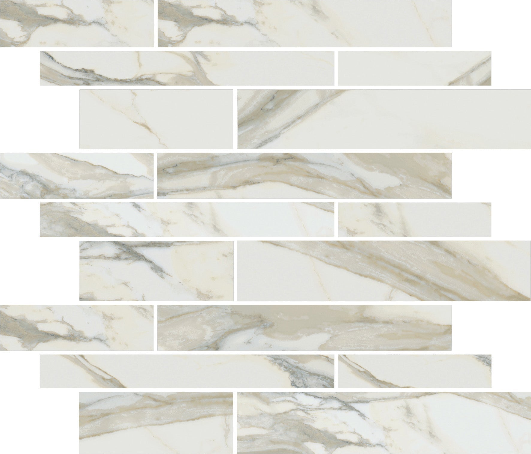 Happy Floors Stratus Muretto 12" x 12" Porcelain Mosaic