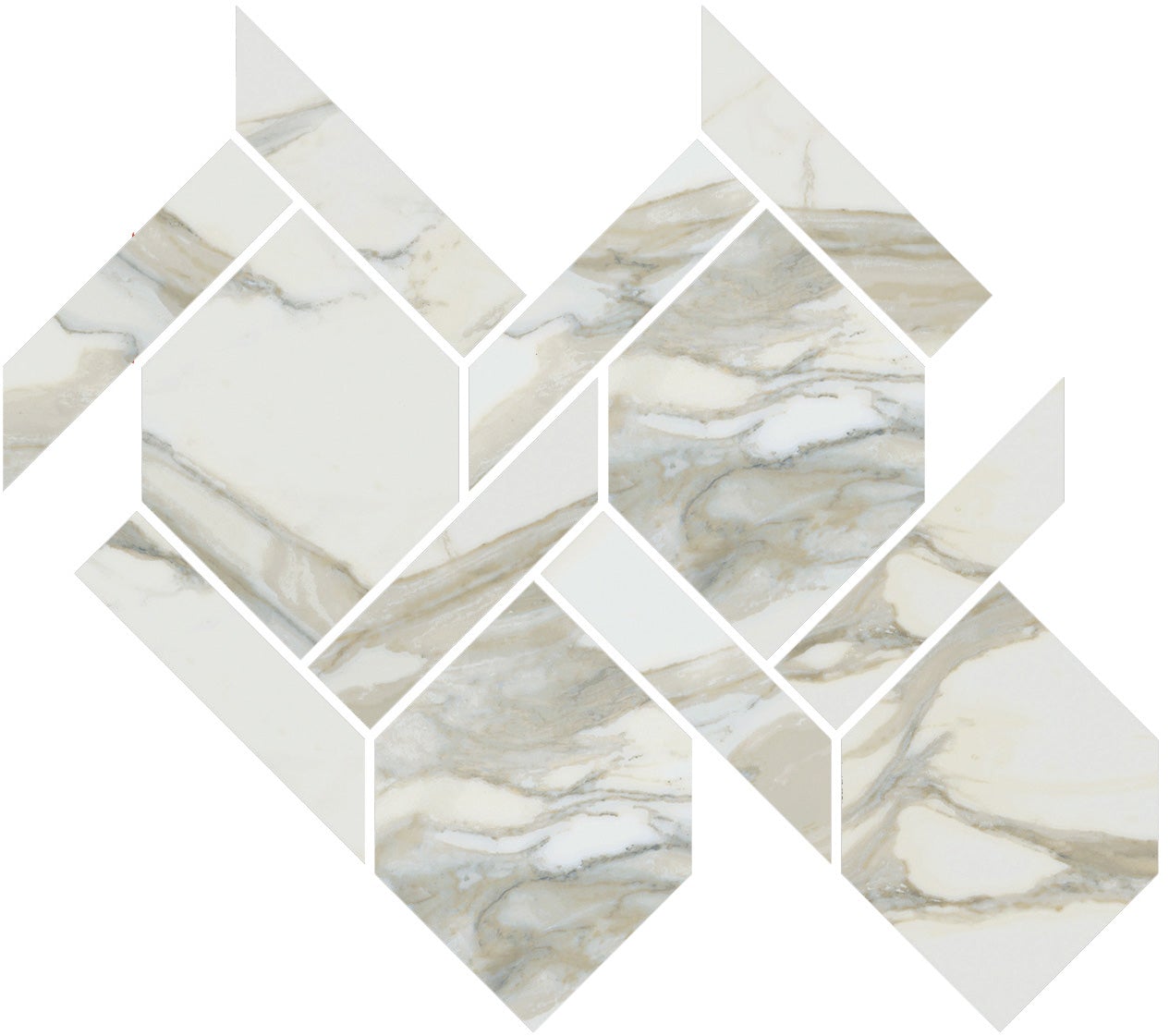 Happy Floors Stratus Rope 13" x 14.5" Porcelain Mosaic