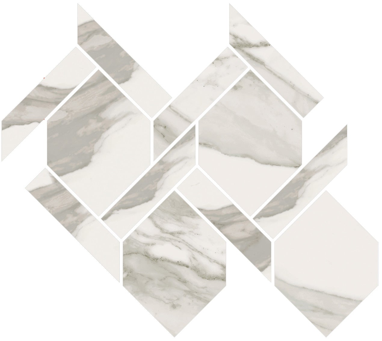 Happy Floors Stratus Rope 13" x 14.5" Porcelain Mosaic