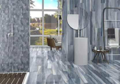 Happy Floors Tasmania Hexagon 10" x 14" Porcelain Mosaic (Closeout)