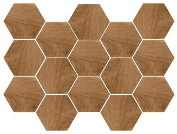 Happy Floors Tasmania Hexagon 10" x 14" Porcelain Mosaic (Closeout)