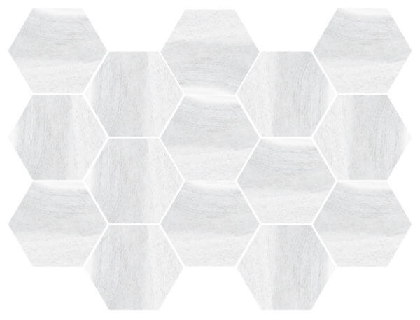 Happy Floors Tasmania Hexagon 10" x 14" Porcelain Mosaic (Closeout)
