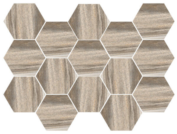 Happy Floors Tasmania Hexagon 10" x 14" Porcelain Mosaic (Closeout)