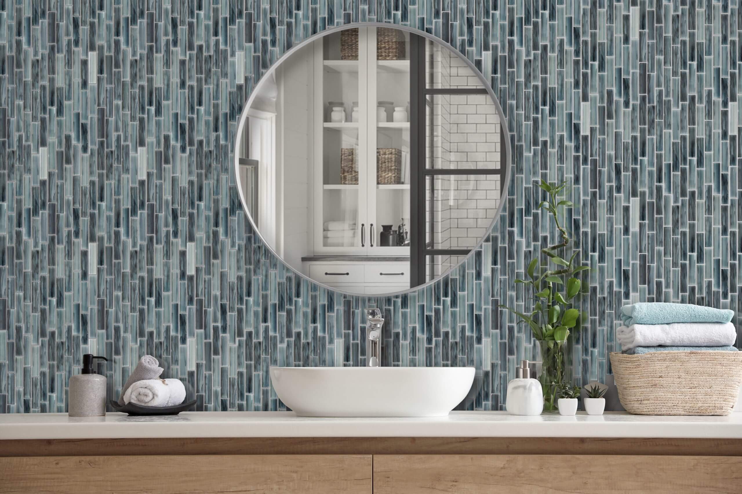 Happy Floors Tortuga Listello 11.8" x 11.8" Marble Mosaic (Closeout)