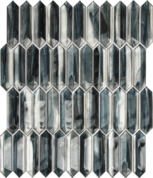 Happy Floors Tortuga Picket 11.6" x 13.7" Marble Mosaic (Closeout)