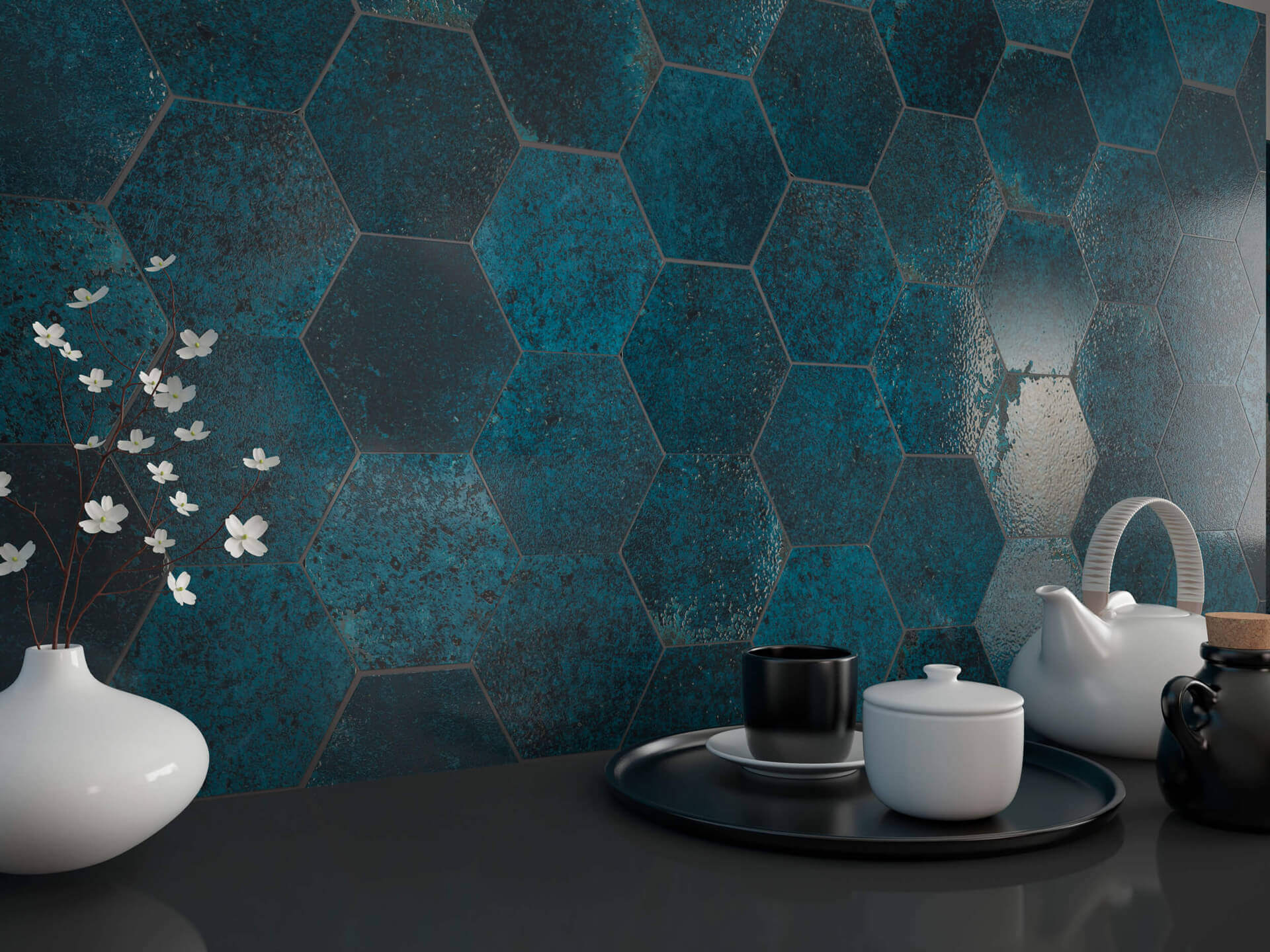 Happy Floors Vibrant Hexagon 5" x 6" Porcelain Tile (Closeout)