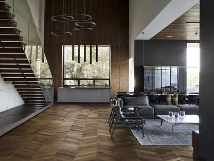 Kahrs Chevron 12" x 72.75" Hardwood Plank Chevron Dark Brown