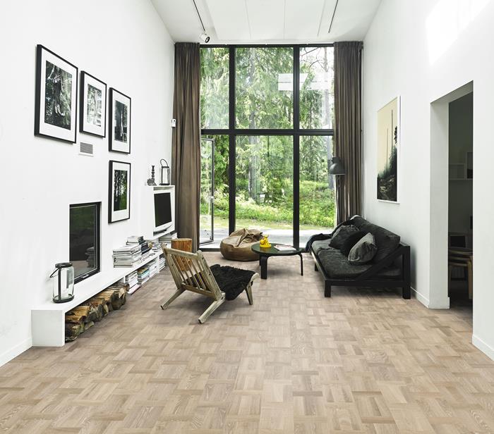 Kahrs European Renaissance 7.88" x 95.5" Hardwood Plank Oak Plazzo Bianco