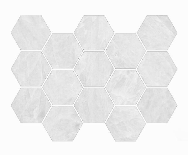 Happy Floors Naica Hex 13" x 9" Porcelain Mosaic
