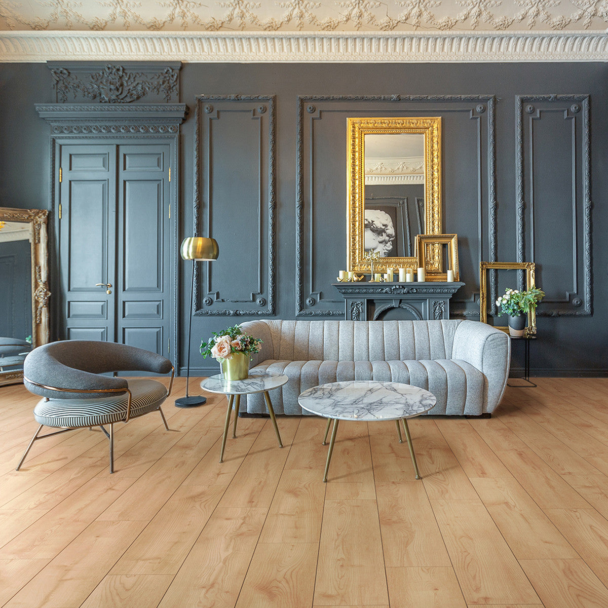 Parkay Floors Mercury 9.62" x 54.37" Laminate Plank Solstice Gold