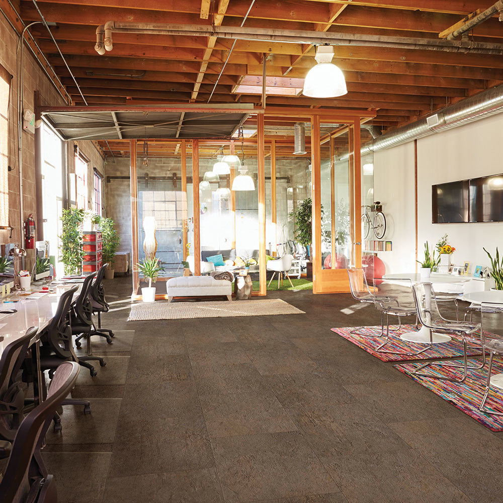 Metroflor Deja New Smooth Concrete 24" x 24" Clay Vinyl Tile