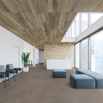 Metroflor Deja New Smooth Concrete 24" x 24" Anthracite Vinyl Tile