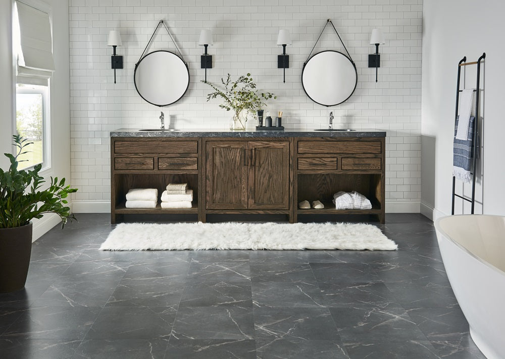 Mannington Adura Flex Baltic Stone 18" x 18" Storm Vinyl Tile