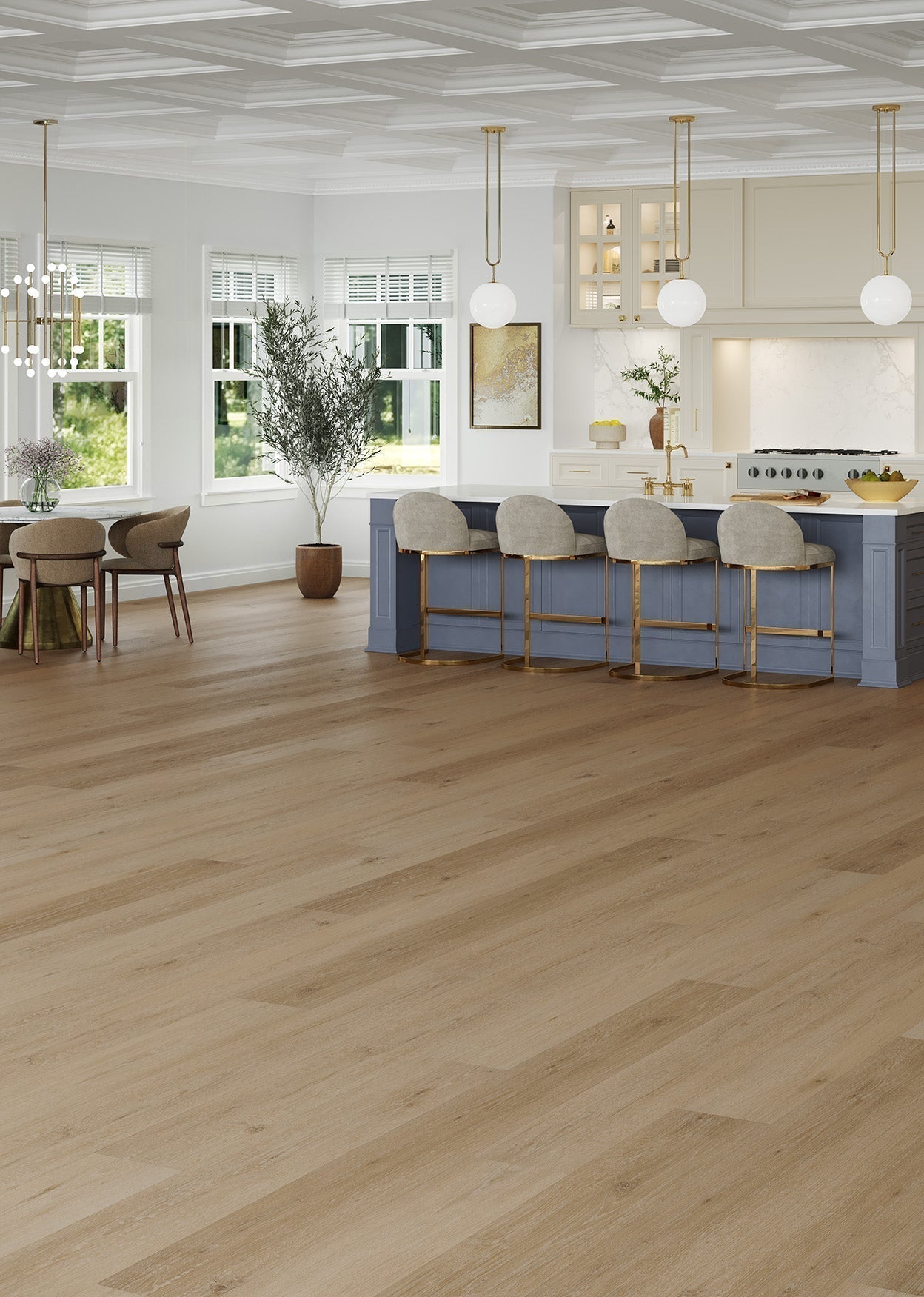 Mannington Adura Flex Plank Regency Oak 7.25" x 48" Polished Platinum Vinyl Plank