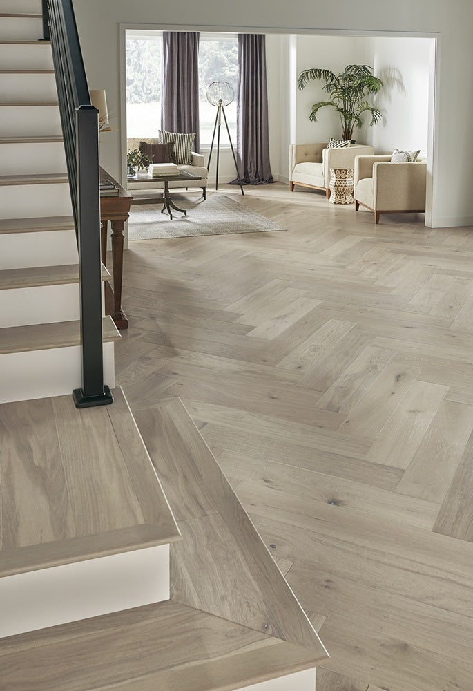 Mannington Latitude Park City Herringbone 7.5" x 37.5" Summit Hardwood Plank