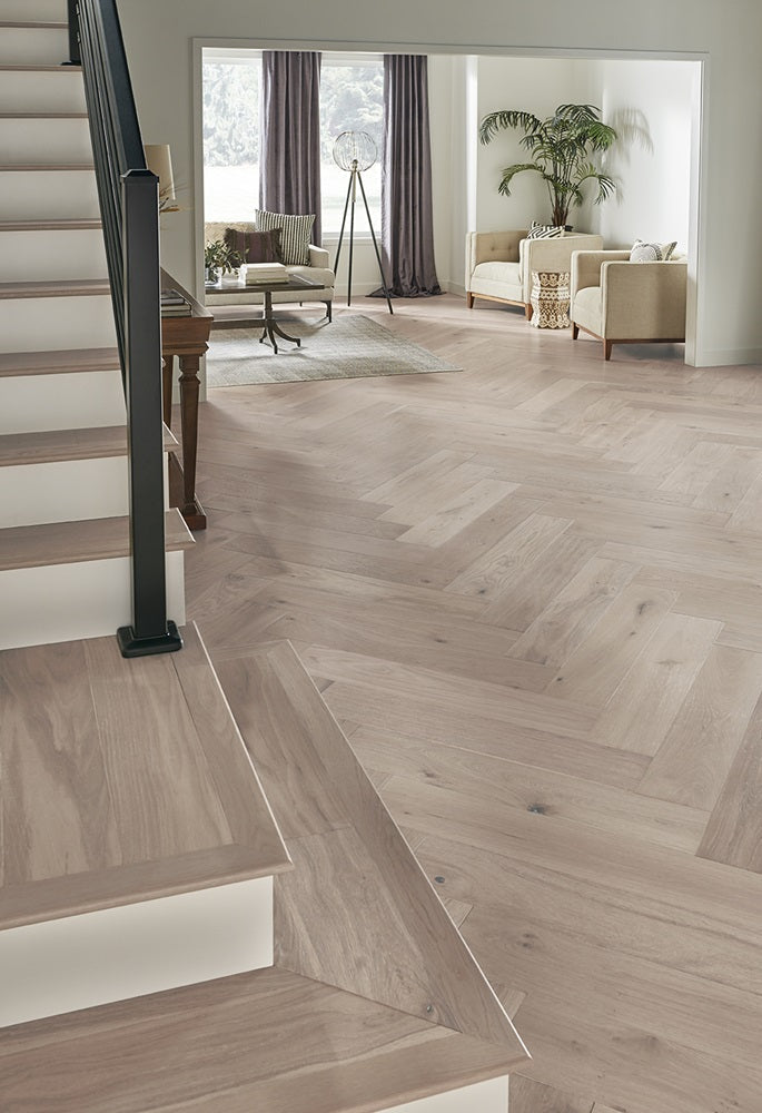 Mannington Latitude Park City Herringbone 7.5" x 37.5" Alpine Hardwood Plank