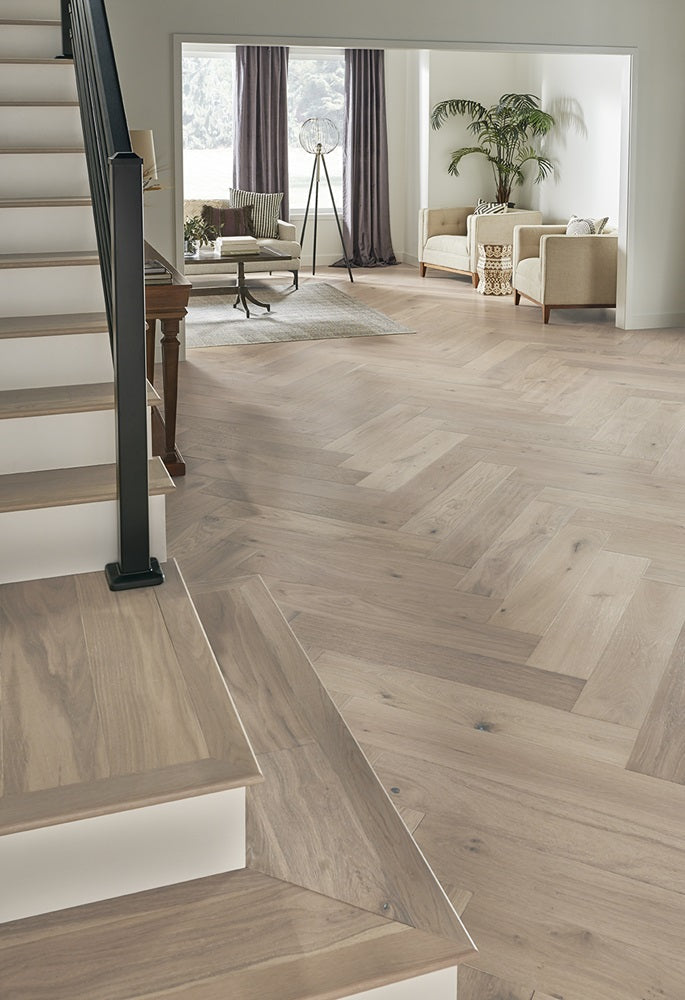 Mannington Latitude Park City Herringbone 7.5" x 37.5" Olympic Hardwood Plank