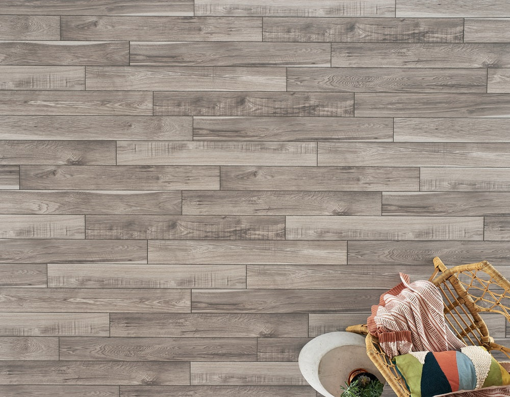 Mannington Restoration Sawmill Hickory 6.19" x 50.50" Sawmill Hickory Leather Laminate Plank